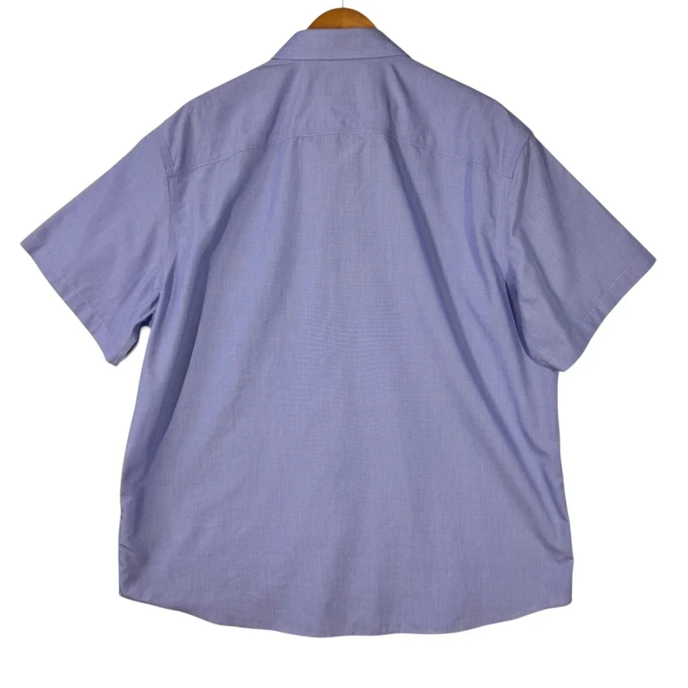 UNTUCKit Men's Shirt XXL Blue Hillstowe Short Sleeve Button Up Wrinkle Free - Picture 3 of 10